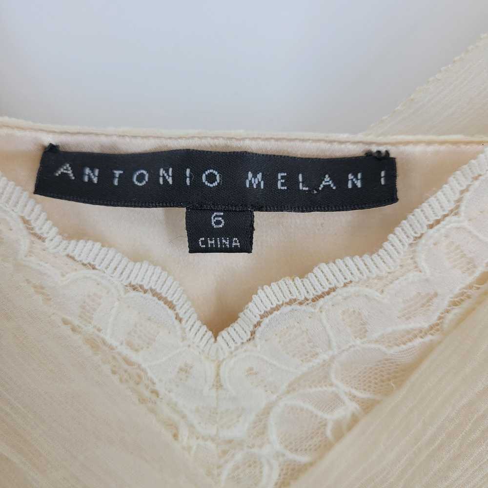 Vintage Antonio Melani Formal Silk Blouse 6 Vanil… - image 11