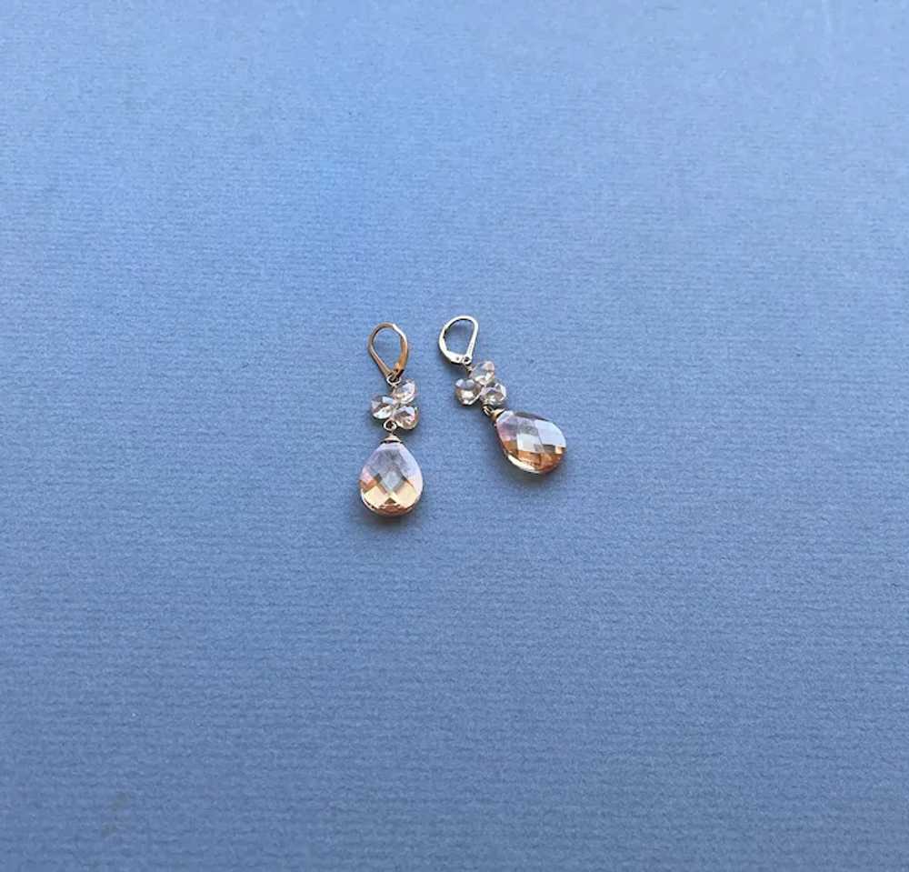 14K GF  Crystal Earrings - image 2