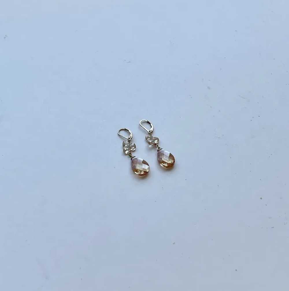 14K GF  Crystal Earrings - image 4