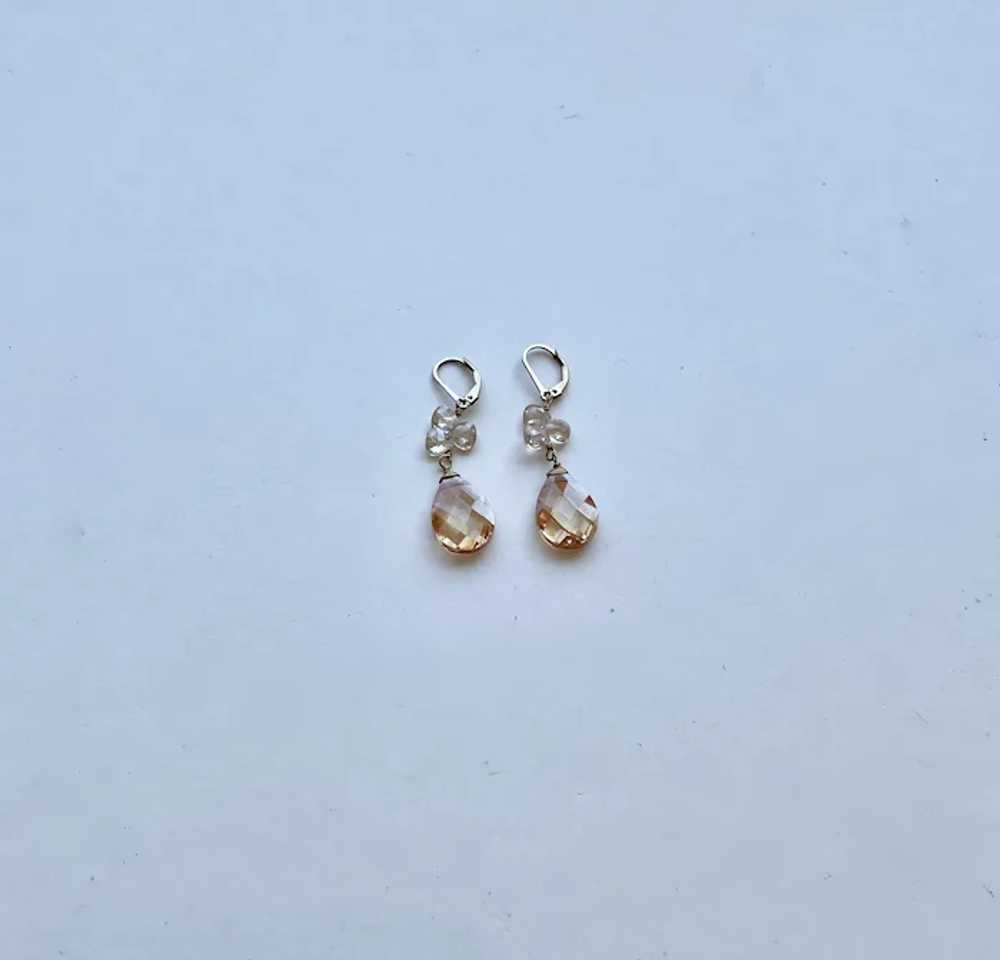 14K GF  Crystal Earrings - image 6