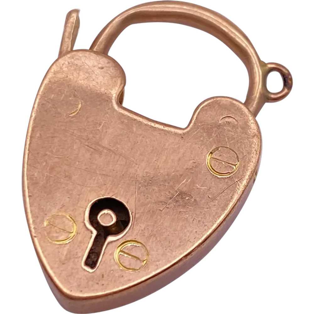 Victorian Heart Lock Clasp, Guard, Charm, Pinch L… - image 1