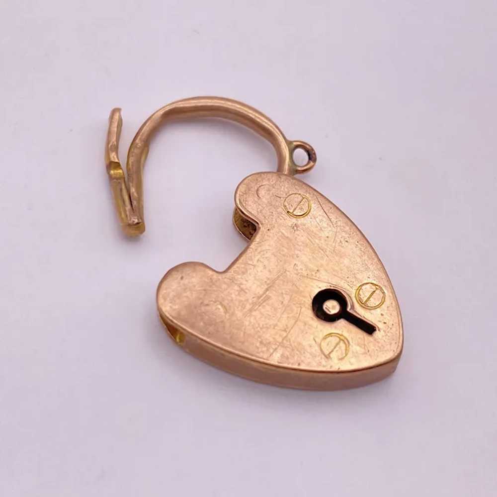 Victorian Heart Lock Clasp, Guard, Charm, Pinch L… - image 2