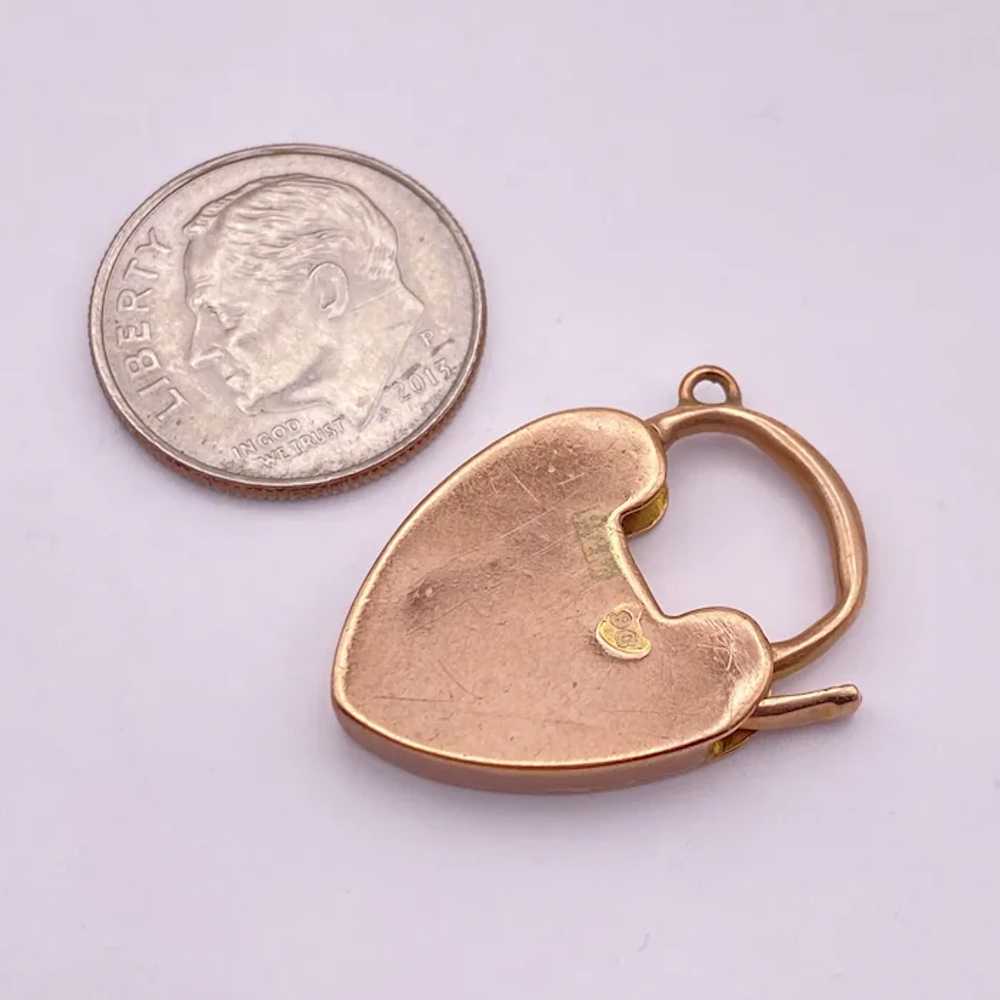 Victorian Heart Lock Clasp, Guard, Charm, Pinch L… - image 3