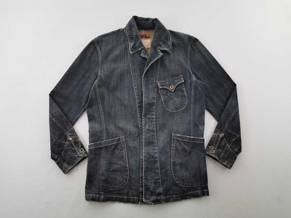 Levi's Vintage 90s Levis Red Loop Denim Jacket Si… - image 3