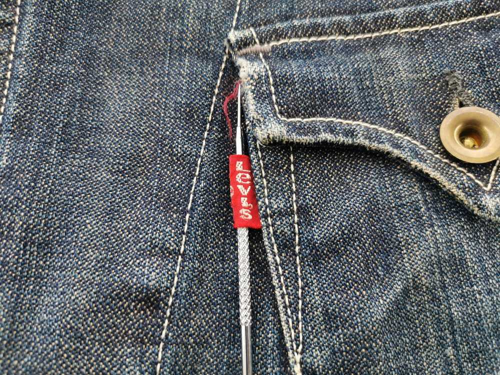 Levi's Vintage 90s Levis Red Loop Denim Jacket Si… - image 4