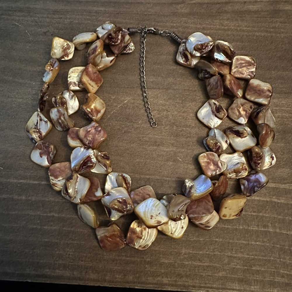 Other Triple strand abalone shell necklace - image 4