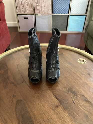 Balmain Vintage BALMAIN Black Leather High Heels A