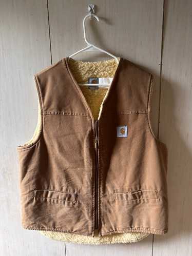 Carhartt Brown zip up carhartt work vest