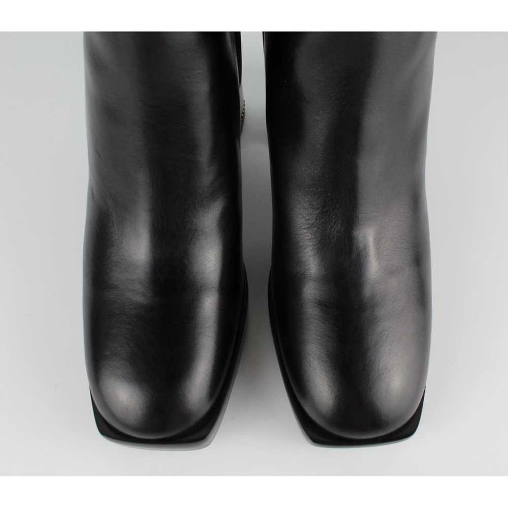 Tory Burch Leather biker boots - image 3