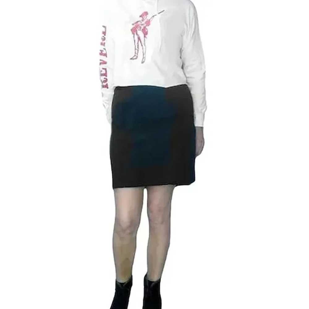 Cropped White Hoodie Long Sleeve Tee Shirt Vintag… - image 6