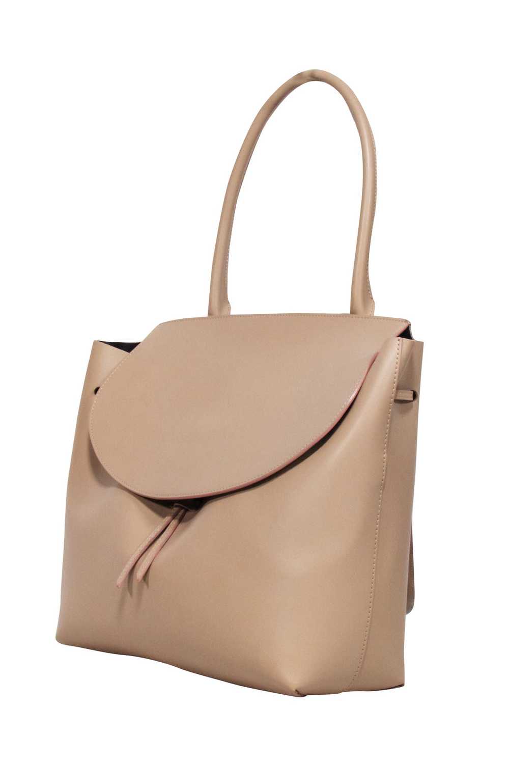 Armadio - Beige Leather "Augusta" Satchel Bag - image 2