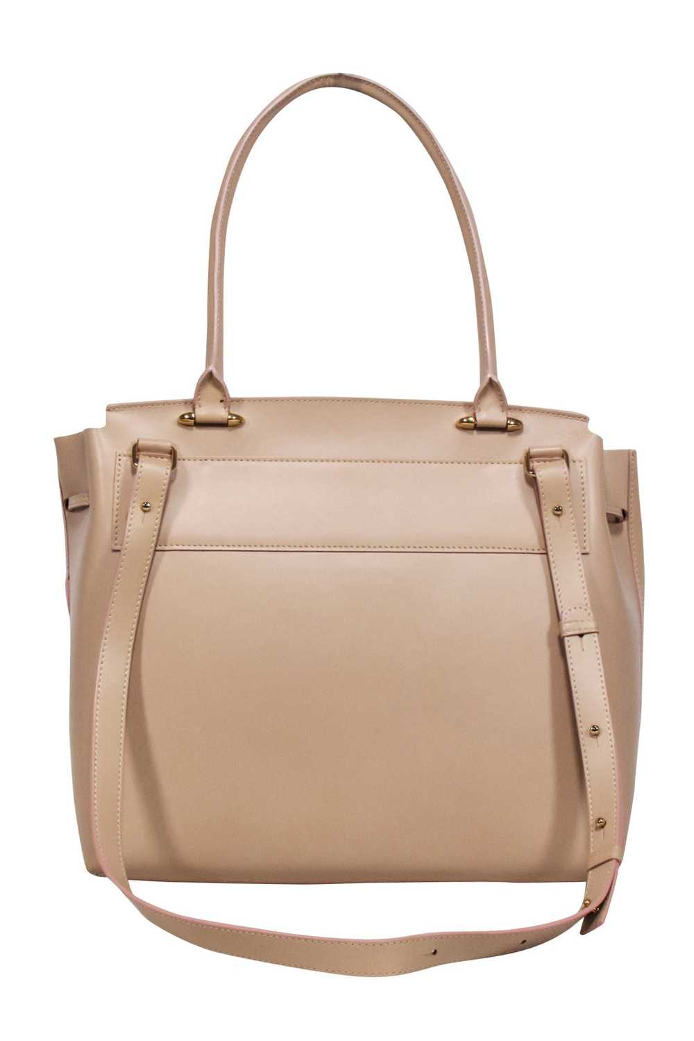 Armadio - Beige Leather "Augusta" Satchel Bag - image 3