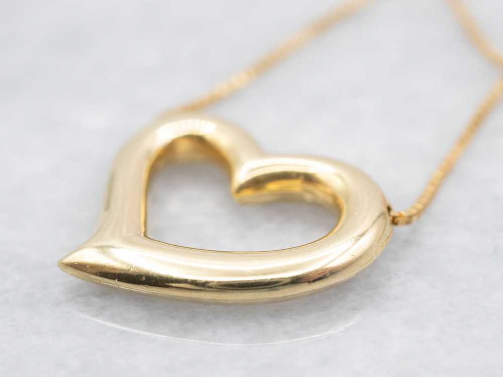 Italian 18-Karat Gold Heart Necklace - image 2