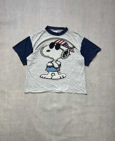 Peanuts × Vintage Vintage Tshirt Snoopy Peanuts 80