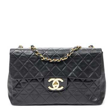 Chanel Maxi Jumbo XL Flap in Black Quilted Lambsk… - image 1