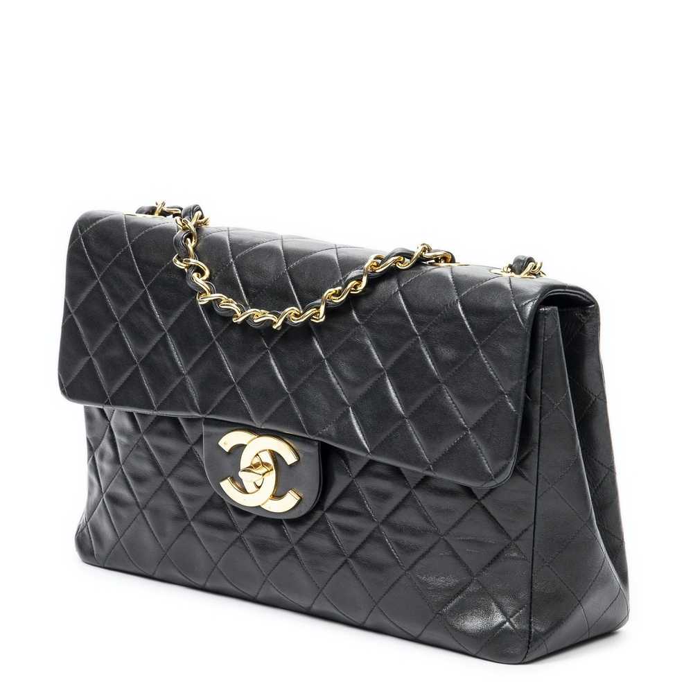 Chanel Maxi Jumbo XL Flap in Black Quilted Lambsk… - image 2