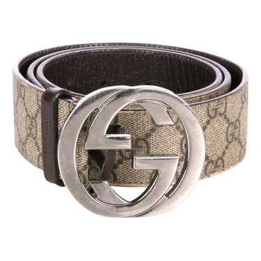 Gucci Interlocking Buckle leather belt