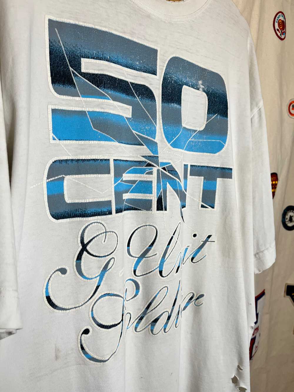 Vintage 50 Cent G Unit Soldier White Rap T-Shirt:… - image 3