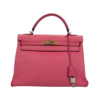 Hermes Violet Chevre de Coromandel Leather Palladium Plated Kelly 32 Bag  Hermes