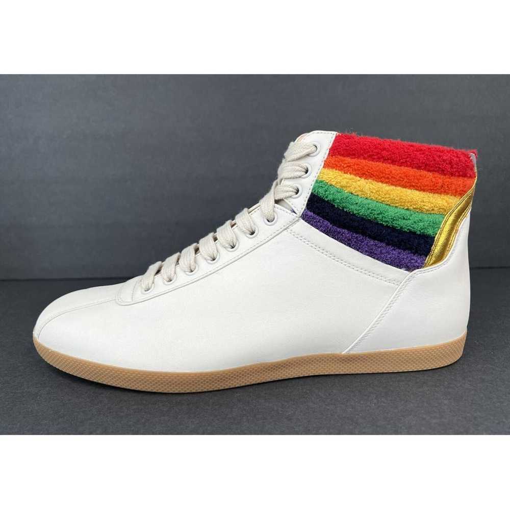 Gucci Web leather high trainers - image 11