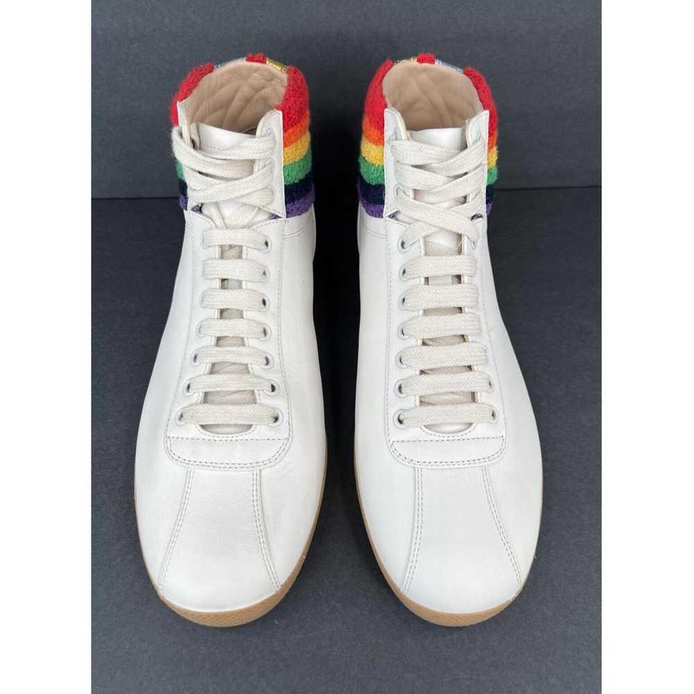 Gucci Web leather high trainers - image 3