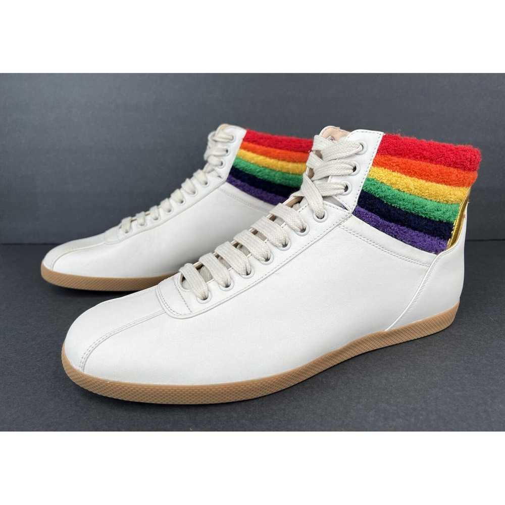 Gucci Web leather high trainers - image 5