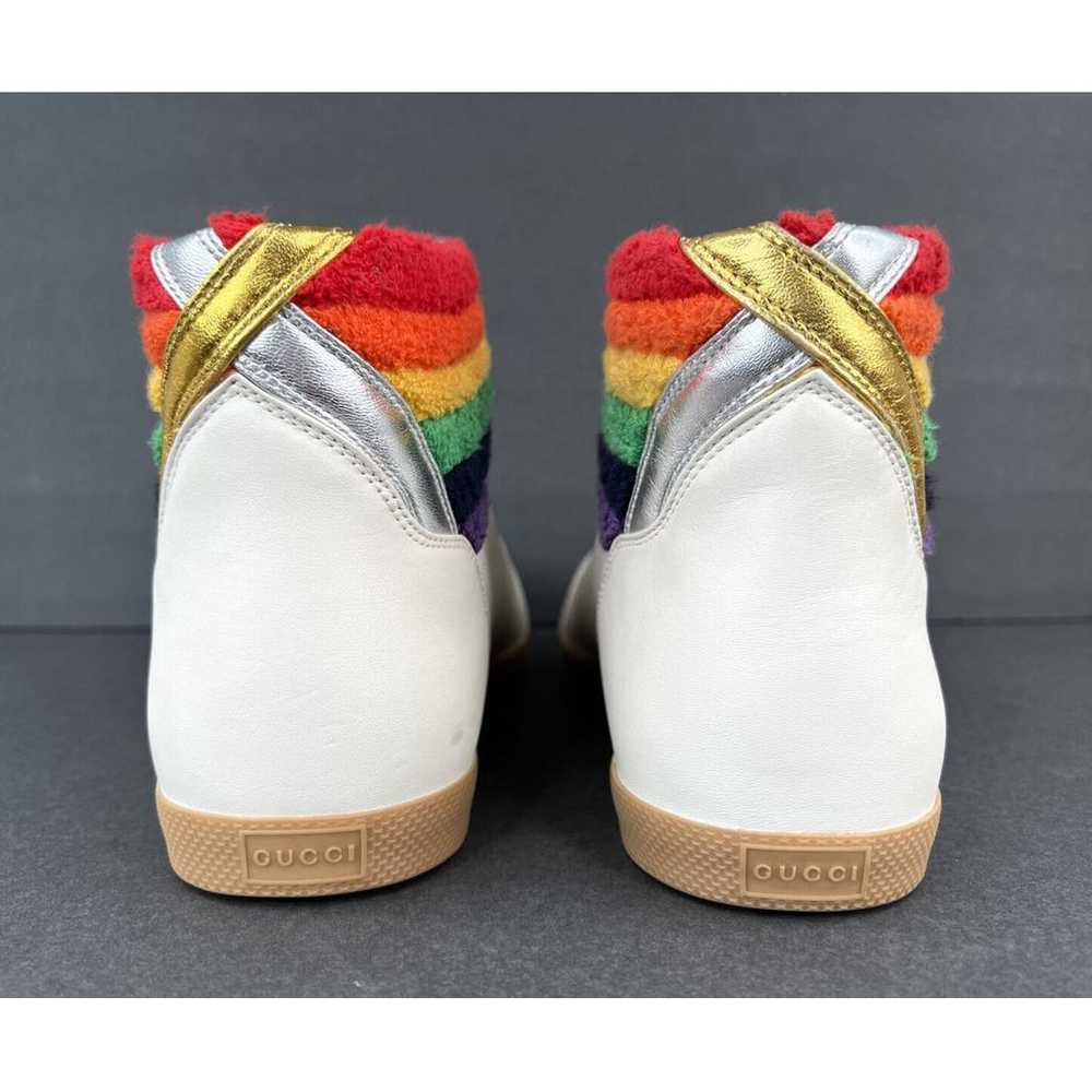 Gucci Web leather high trainers - image 6