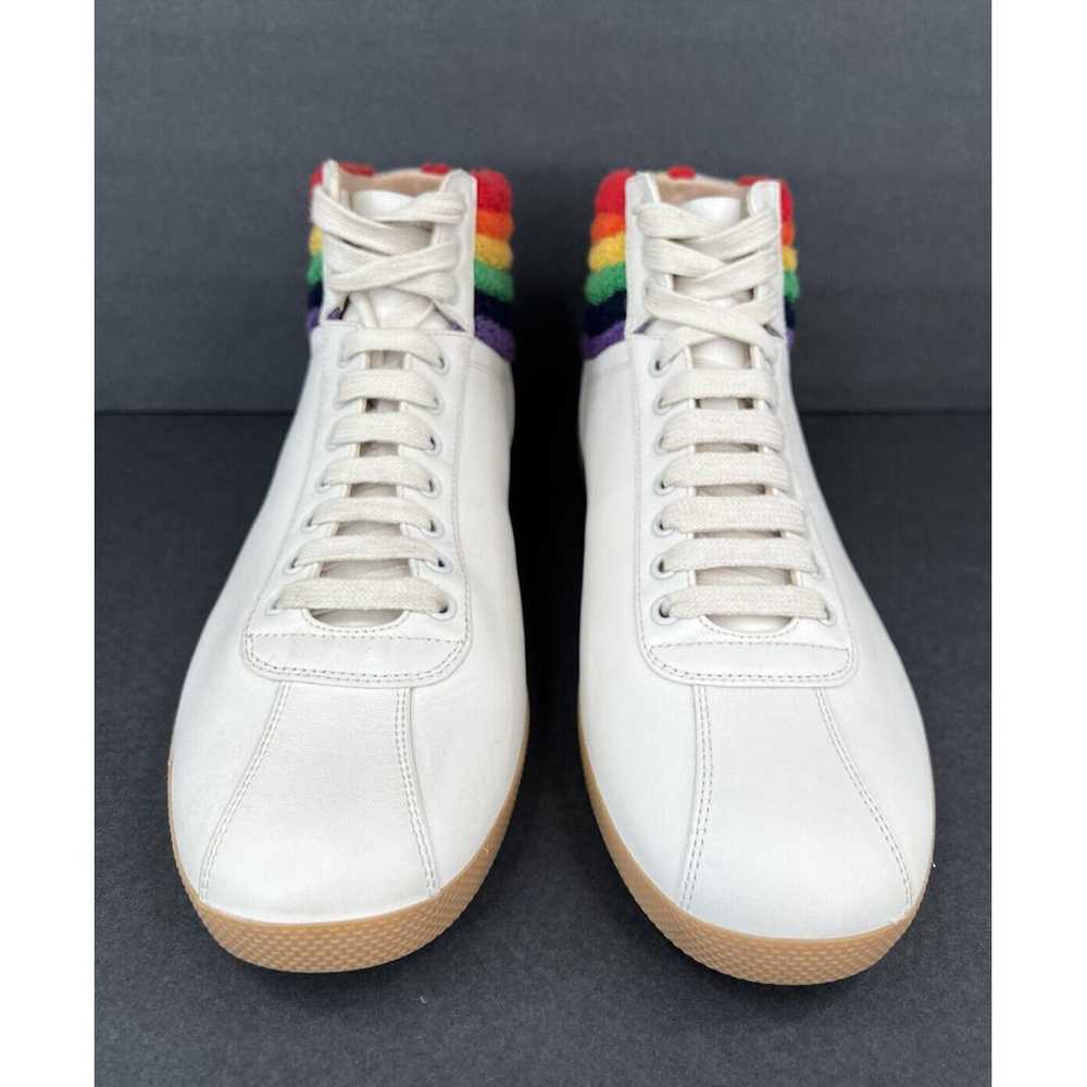 Gucci Web leather high trainers - image 7