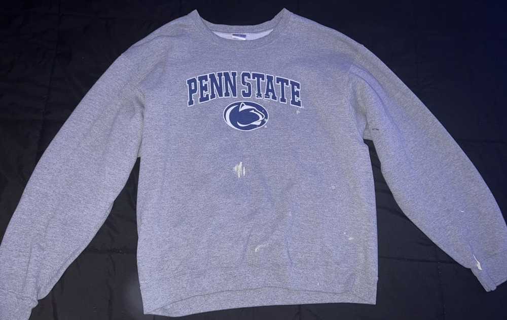 Jerzees Grey penn state collegiate sweater - image 1