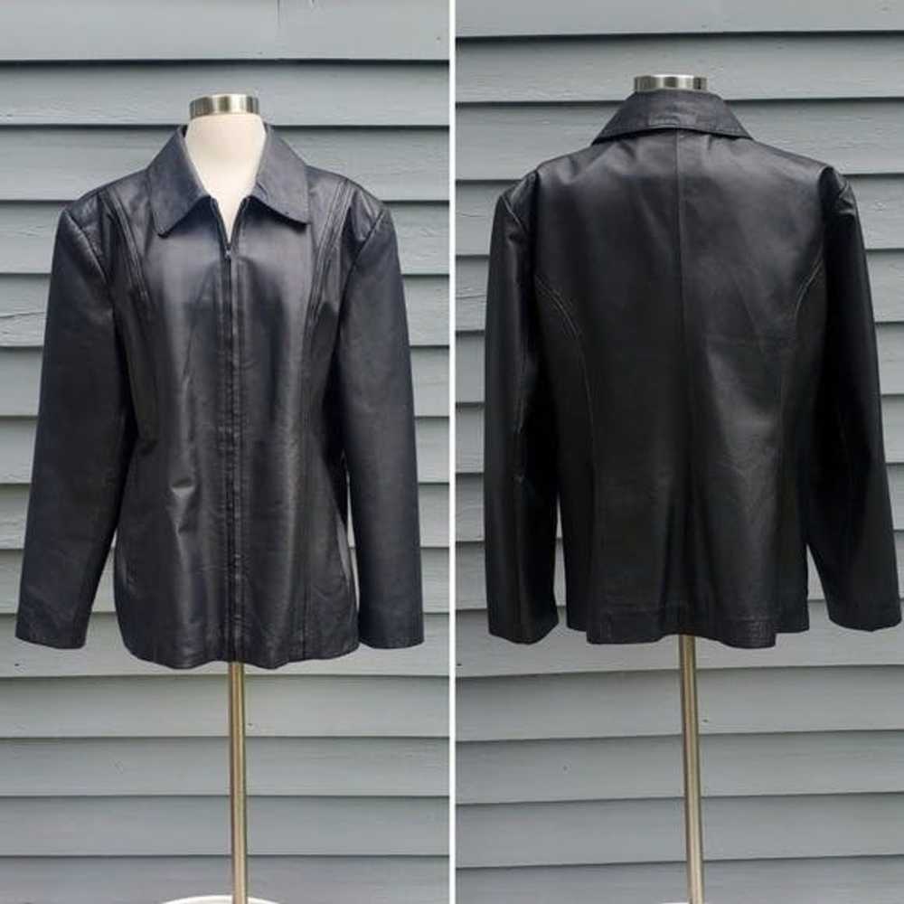 Vintage × Worthington Vintage 90s y2k Black Leath… - image 1