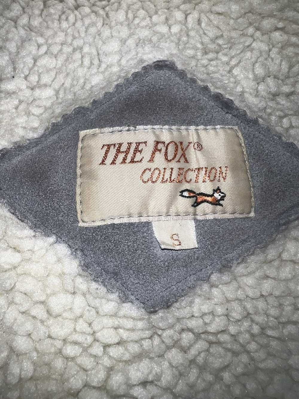 Vintage Fox Collection Grey Suede Bomber - image 4