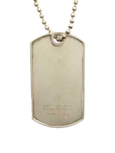 [Japan Used Necklace] Used Gucci Dog Tag Strap/Sv… - image 1
