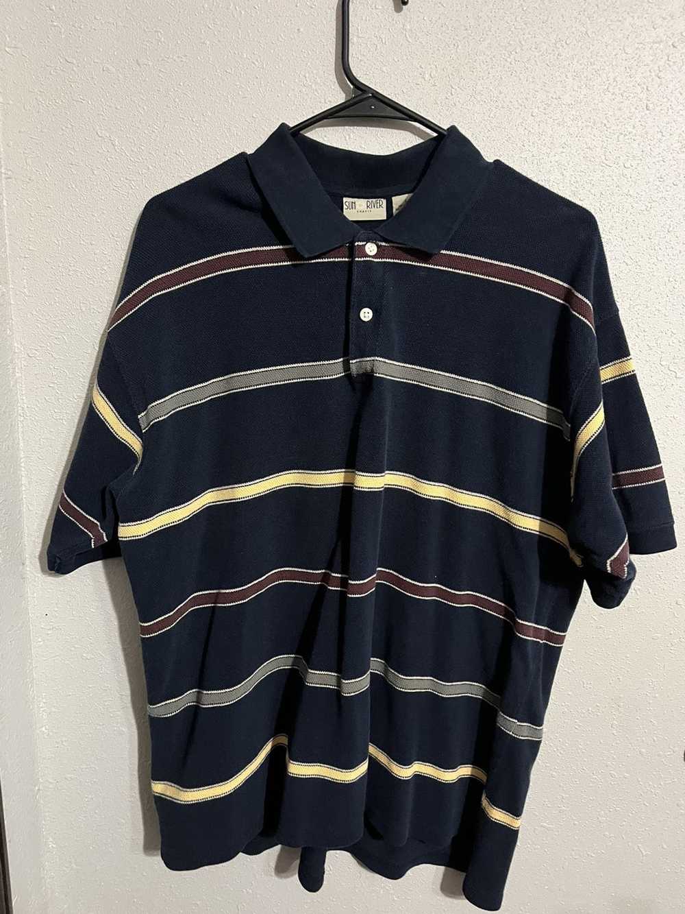 Vintage SUN RIVER STRIPPED POLO - image 5