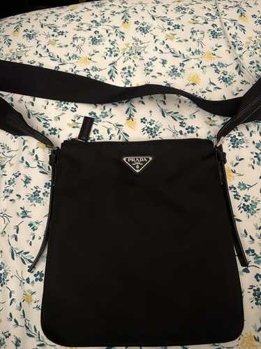 Shop PRADA Padded nylon shoulder bag (1BC151 RDJN F0002) by TerraNova
