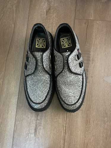T.U.K. Footwear TUK Silver glitter shoes