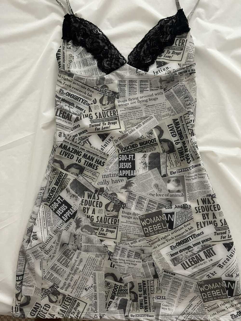 Designer × Streetwear OMighty Newspaper Mini Dress - image 1