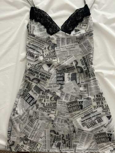 Designer × Streetwear OMighty Newspaper Mini Dress