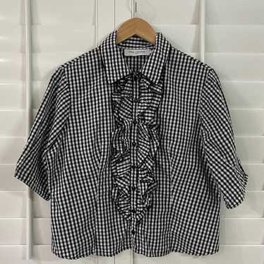 Other Anne Fontaine Gingham Blouse - image 1
