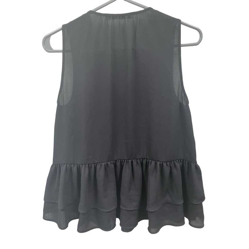 Zara ZARA Ruffled Lace Side Sleeveless Top w/ Pep… - image 4