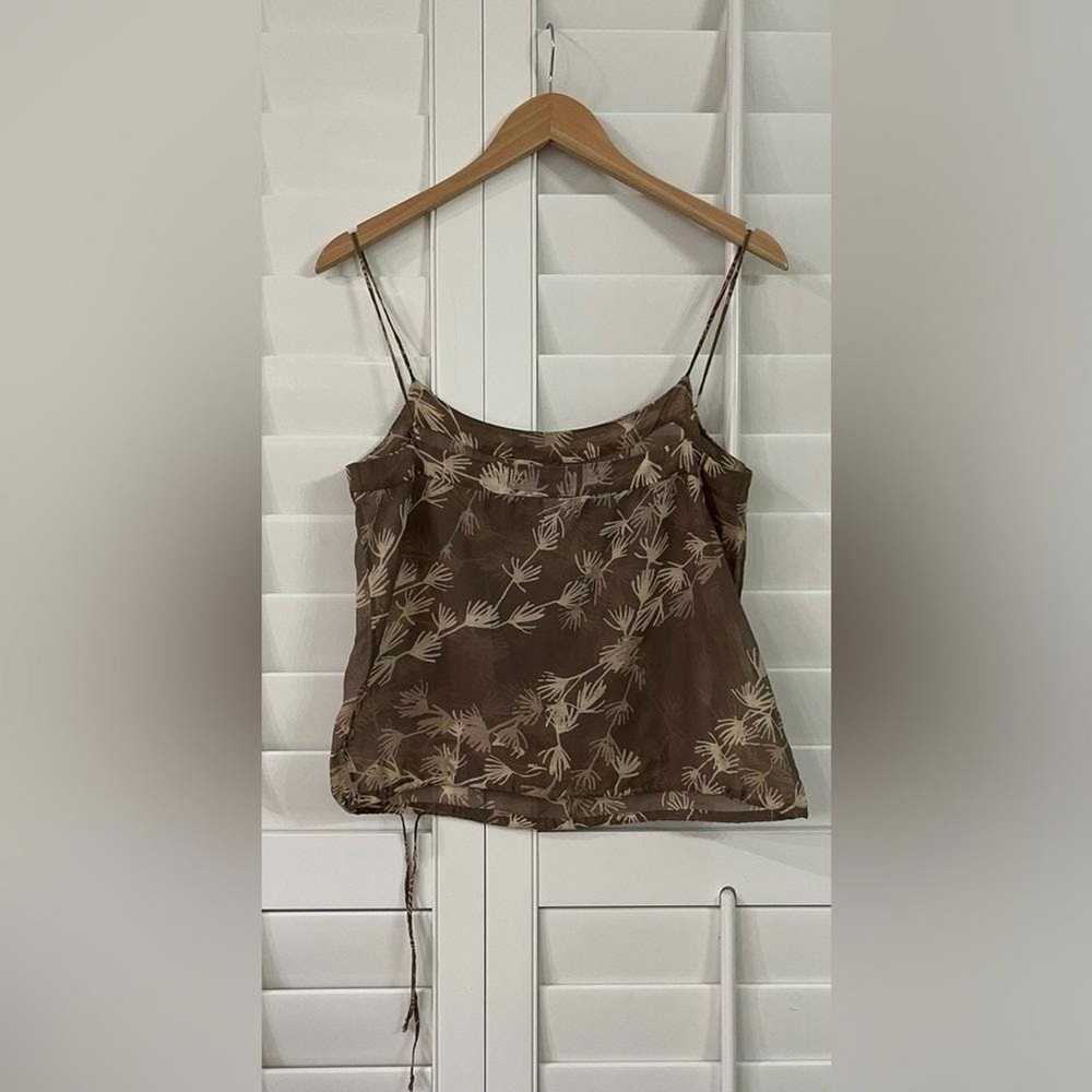 Joie Joie Sheer Palm Print Tank - image 2