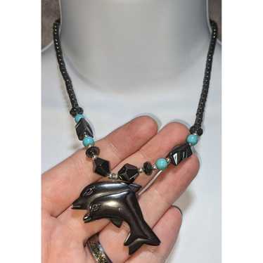 Other Hematite Dolphin Necklace - image 1