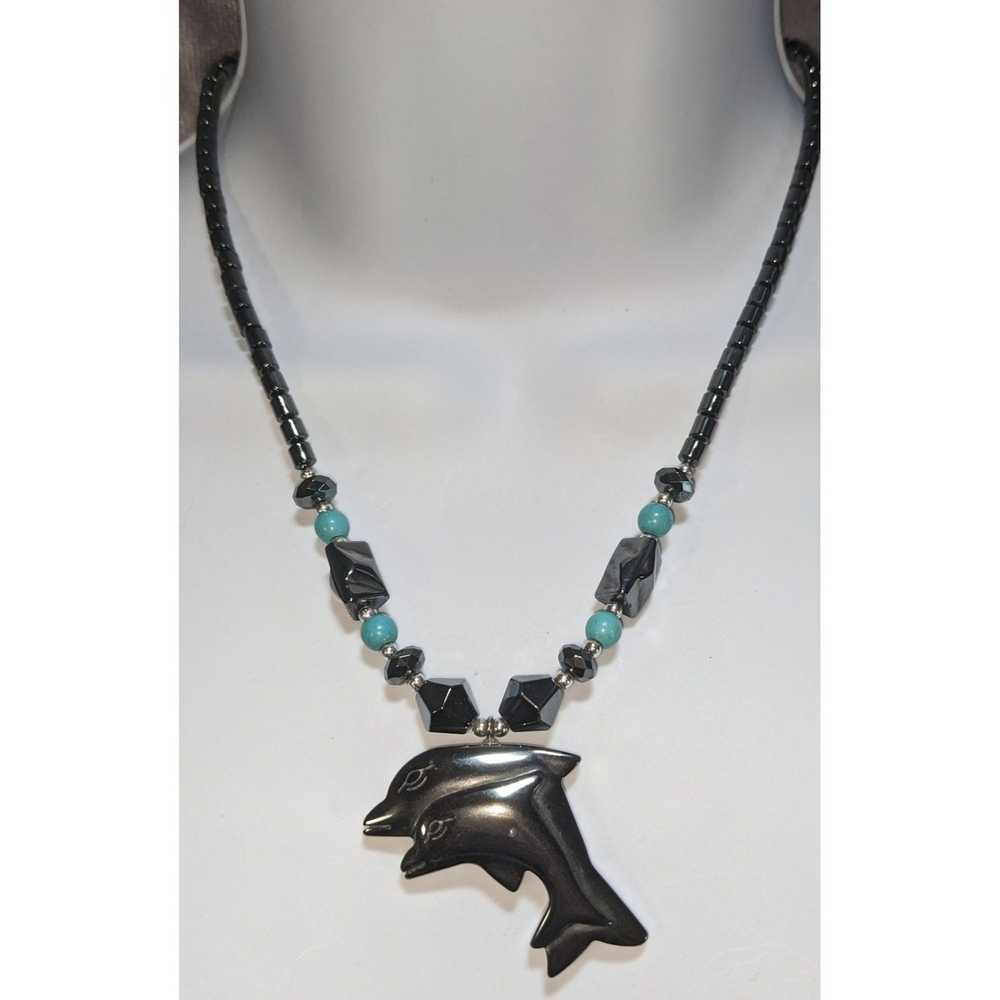 Other Hematite Dolphin Necklace - image 2