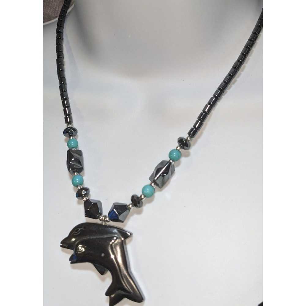 Other Hematite Dolphin Necklace - image 5