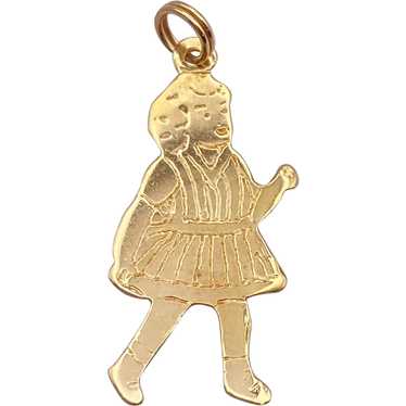 Little Girl Vintage Charm 14K Gold