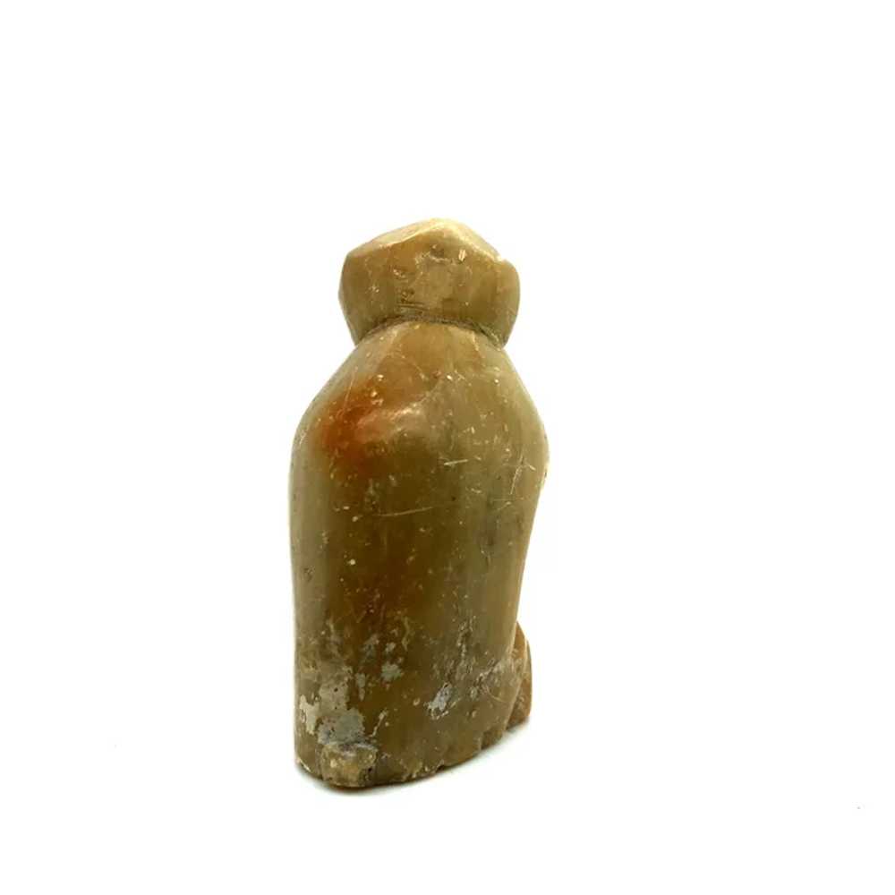 Vintage Carved Mutton Fat Nephrite Jade Monkey To… - image 4