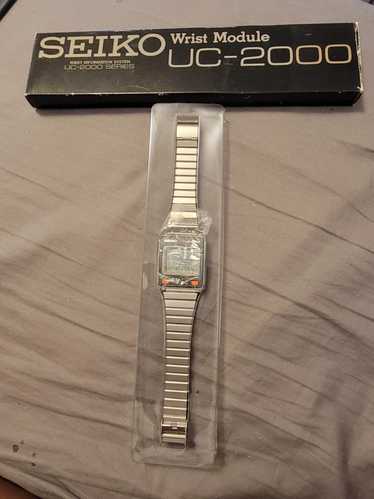 SEIKO Wristwatch FREQUENCY WHITE Model 1990's Very Rare