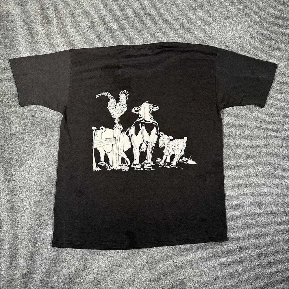 Animal Tee × Jerzees × Vintage Vintage 90s Cow Fa… - image 3