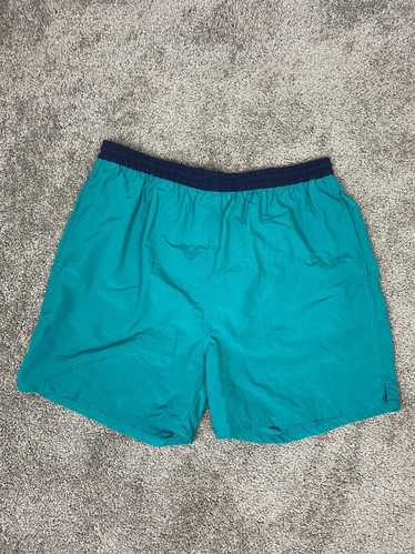 Streetwear × Vintage Vintage teal shorts with dar… - image 1