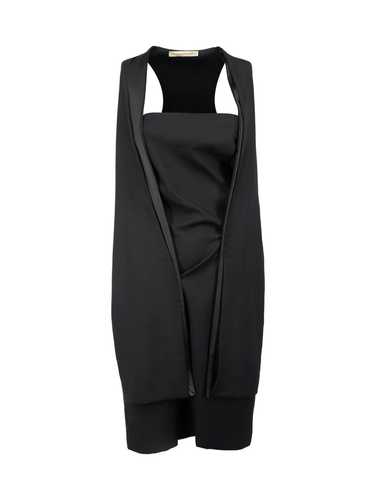 Balenciaga Black Wool Sleeveless Body-con Dress