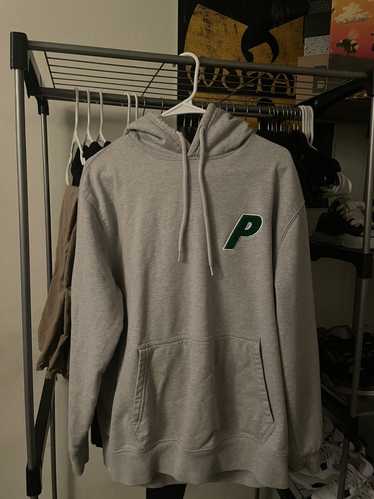 Palace Palace chenille Hoodie Green on Grey
